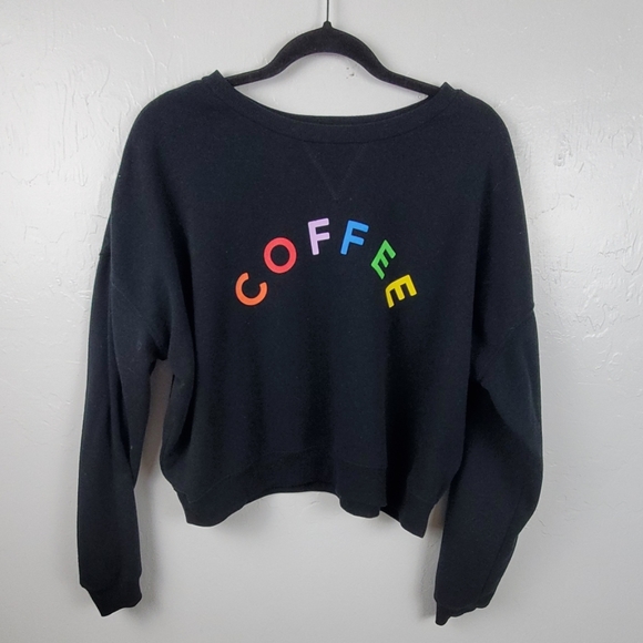 Fifth Sun Tops - COFFEE Rainbow graphic sweatshirt size XL